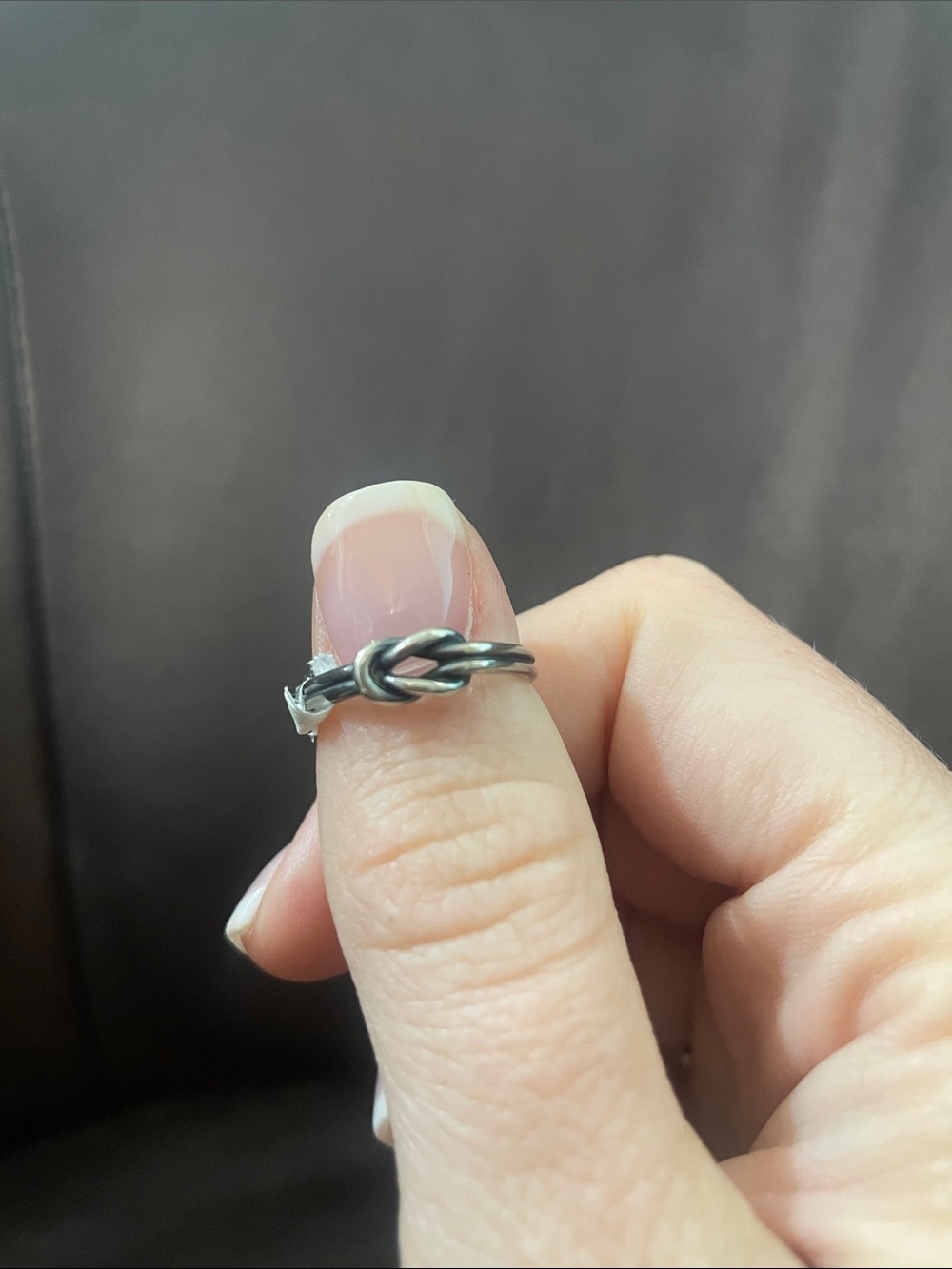 James Avery Silver Knot Ring - Oxidized Silver Tone